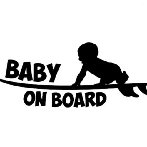 Baby on board car stickers cute baby warning car stickers