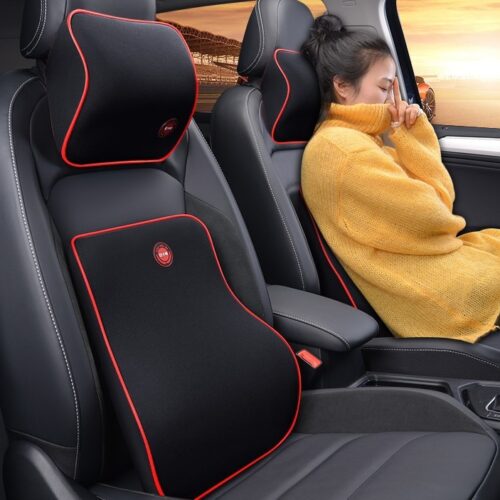 Car Headrest Neck Protector Backrest Car Seat Pillow Lumbar Pillow Memory Foam